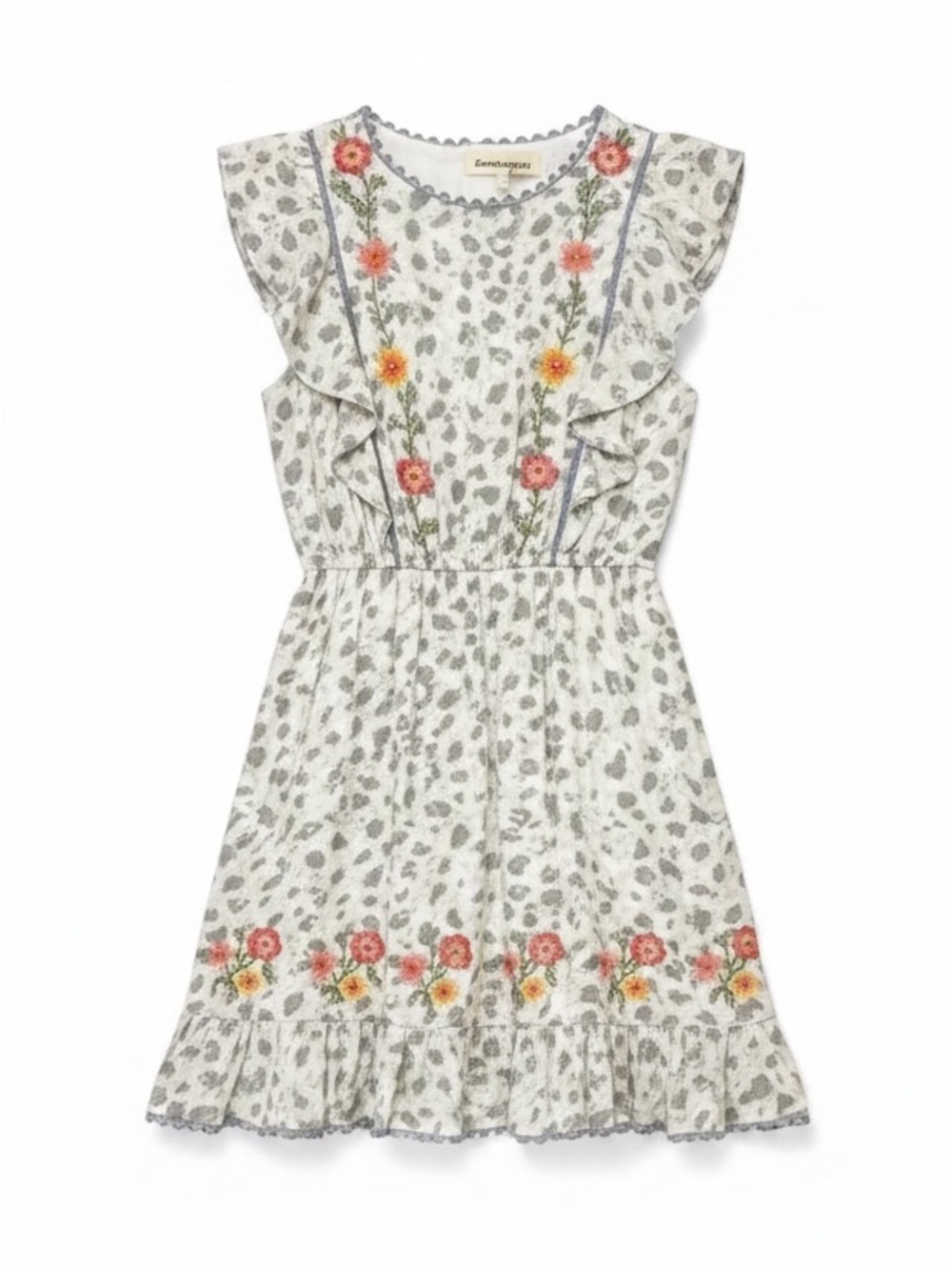 Savanna Jane Floral Embroidery Boho Fit and Flare Dress Size Small